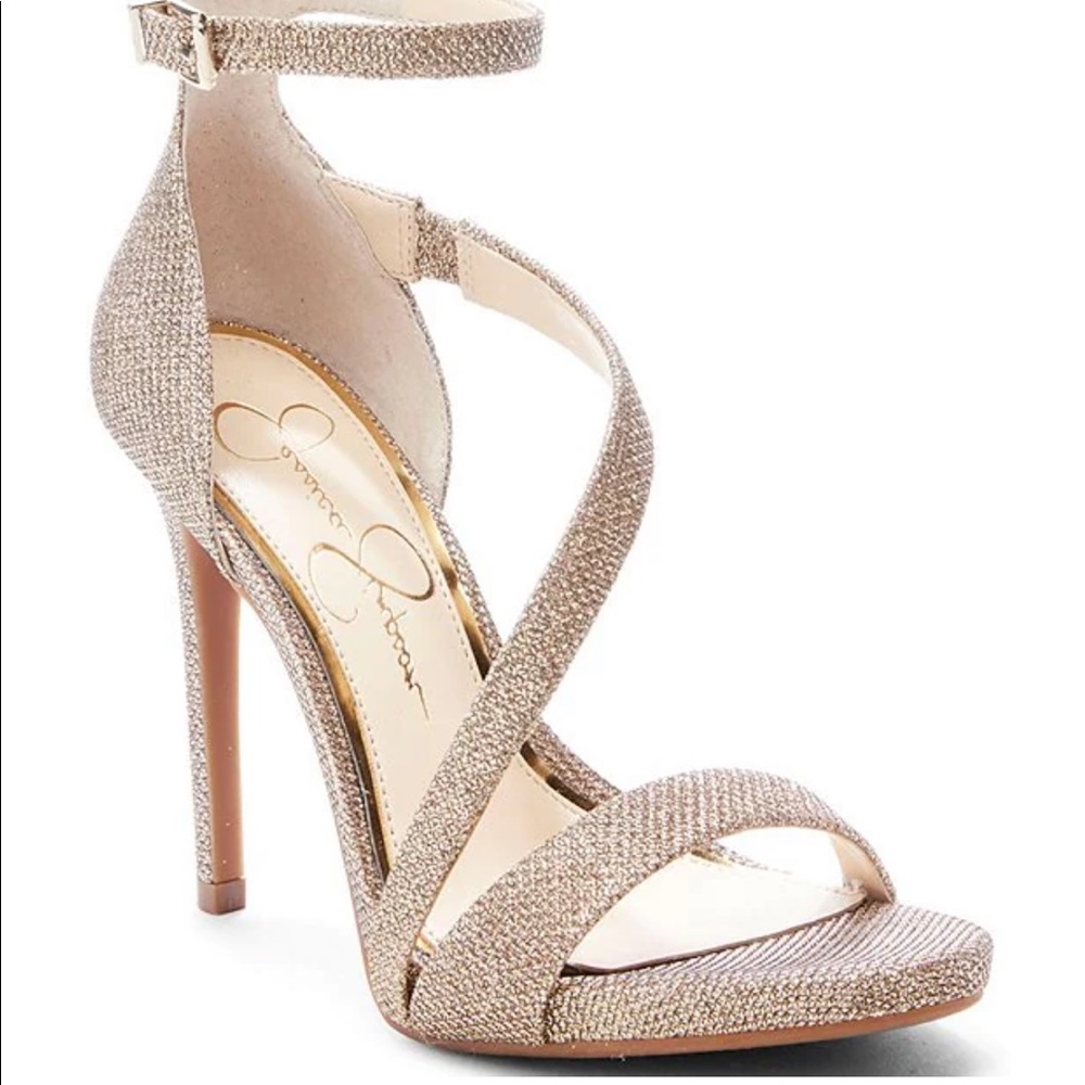 Jessica Simpson Rayli Sparkle Fabric Strappy Dress Sandals